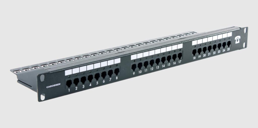 ISDN (Category.3) 90 ° Unshielded Patch Panel 25 Port